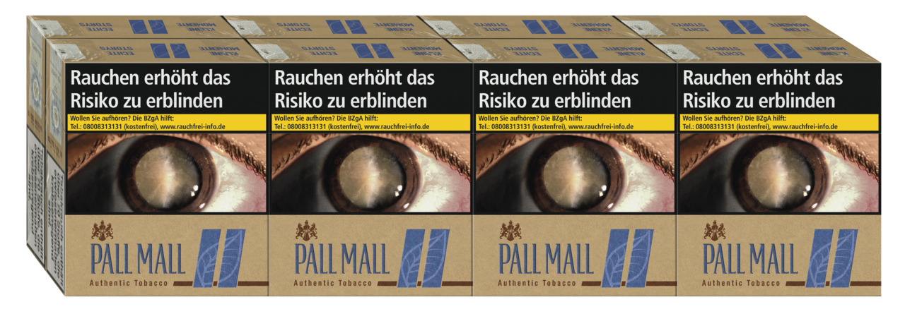 Papp Box Pall Mall Authentic Blue SUPER Box – 8x31 Zigaretten Ohne Zusätze (8 Schachteln) Pall Mall Authentic Blue Super Box 8x31 Stück Australia